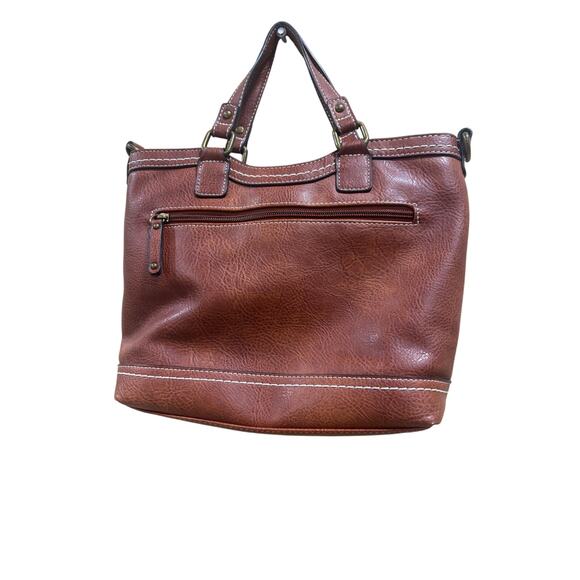 b.o.c Born Concept Brown Woven Faux Leather Tote Handbag Shoulder Bag Purse - Picture 6 of 8